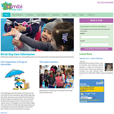 Online Marketing Melbourne | Bimbi Day Care | Essendon Creative